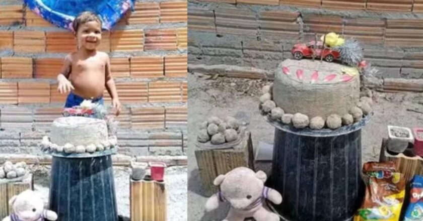 Niño conmueve las redes sociales celebrando su cumpleaños con una torta de arena