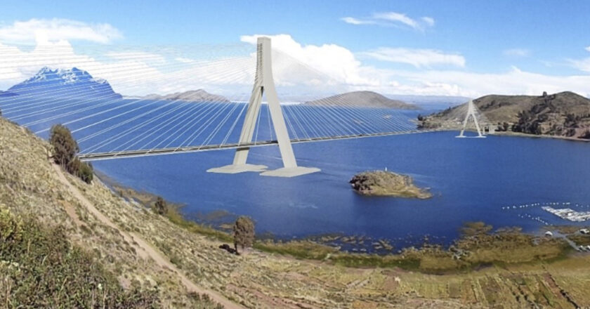 Concluyen estudios de preinversión y diseño final del puente en estrecho de Tiquina, ministro socializa la obra con pobladores