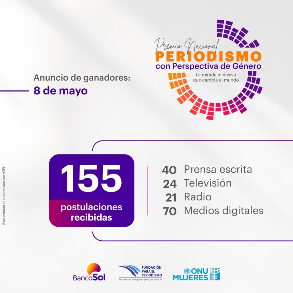 “Premio Nacional de Periodismo con Perspectiva de Género” en su primera versión reconoce el trabajo de 12 periodistas del país