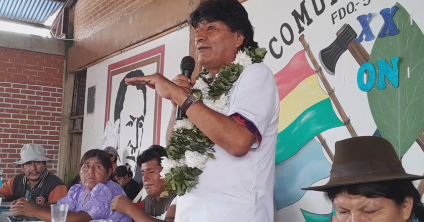 Morales en Chimoré: ‘Si con armas nos matan, con armas también nos defenderemos’