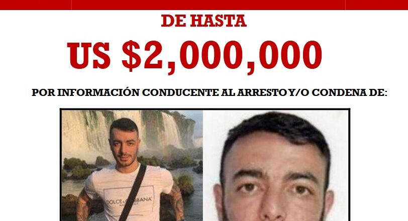 EEUU ofrece recompensa de hasta $us 2 millones por información que lleve a la captura de Sebastián Marset