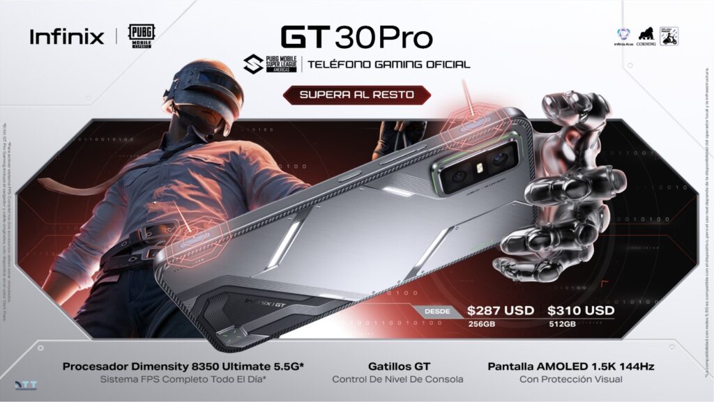 INFINIX GT 30 PRO ya está en Bolivia: gatillos integrados y sistema FPS para gamers de alto nivel