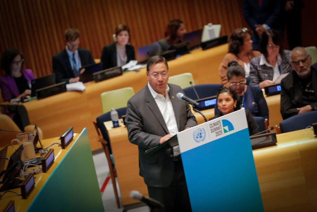 Arce propone en la ONU impulsar corredores de tránsito para países sin litoral