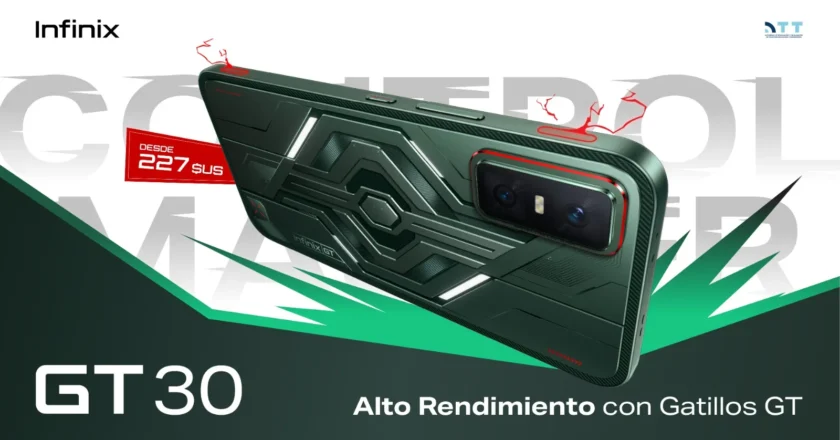 Infinix lanza el GT 30: smartphone gamer con gatillos incorporados y potencia 5G
