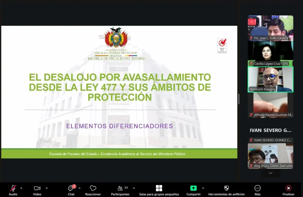 Escuela de Fiscales realiza con éxito curso especializado en delitos de avasallamiento vinculado al análisis de jurisprudencia constitucional
