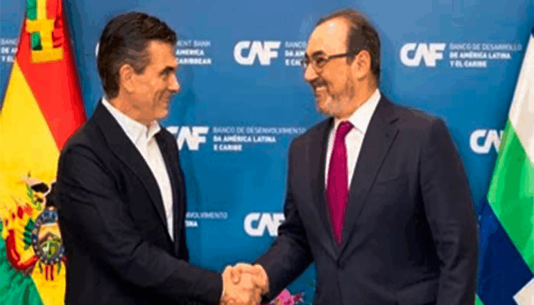CAF aprueba crédito de liquidez por $us 550 millones para Bolivia con plazo de 12 años