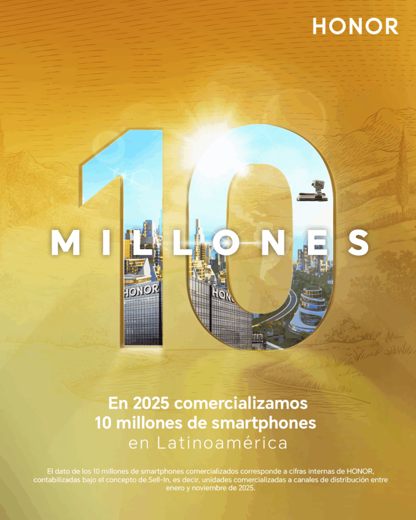 HONOR supera los 10 millones de smartphones vendidos en Latinoamérica y anuncia novedades para 2026