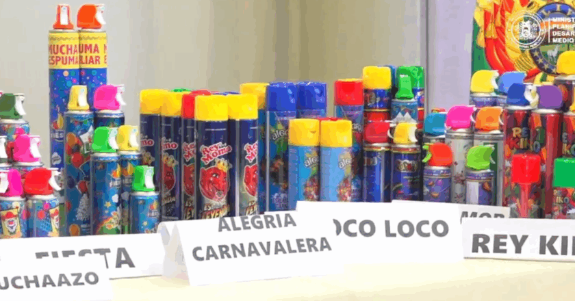 Autorizan nueve marcas de espuma para su venta durante el Carnaval