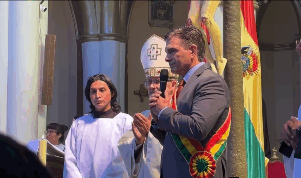 Presidente anuncia seis millones de bolivianos para la restauración de la Basílica Chica del Socavón en Oruro