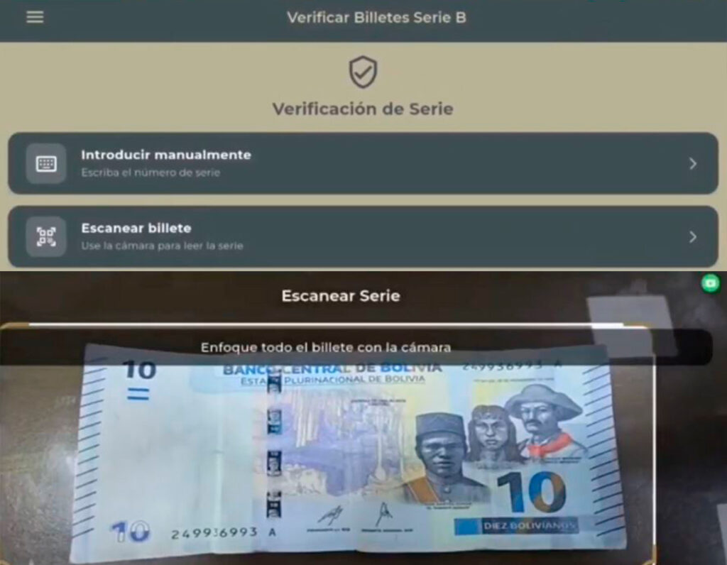 BCB lanza la app “Billetes de Bolivia” para verificar billetes Serie B inválidos desde el celular