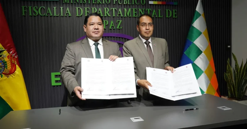 Ministerio Público y Colegio de Abogados de La Paz suscriben convenio de cooperación institucional para formación académica