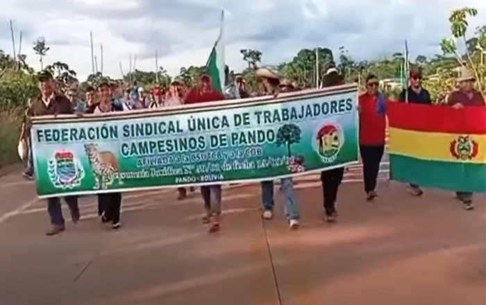 Marcha indígena de Pando avanza hacia La Paz en rechazo a la Ley 157 sobre tierras