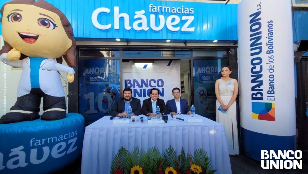Banco Unión y Farmacias Chávez sellan alianza para ofrecer descuentos con pagos digitales