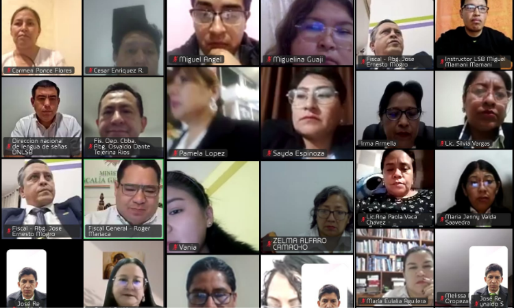 curso de Lengua de Señas Boliviana en la Fiscalía