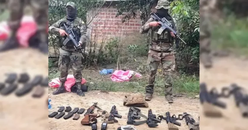 Umopar destruye un megalaboratorio y 16 fábricas de droga en Villa Tunari; incauta un arsenal de armas