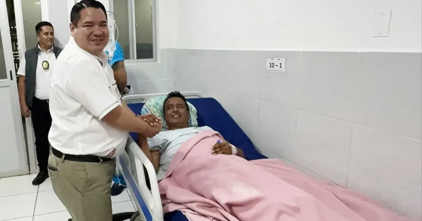 Fiscal General visita al Fiscal Huchani que se recupera luego de siete días de desaparecido tras accidente aéreo en el Beni